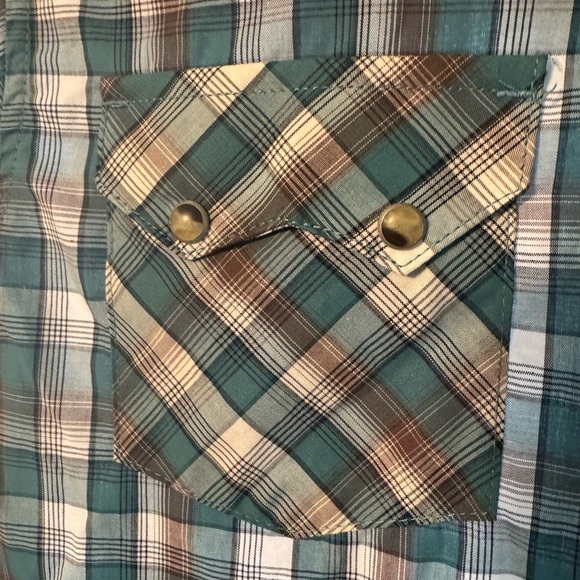 NWOT Boys Wrangler Retro Western Style Plaid Shirt Size L (10-12) - Picture 5 of 12